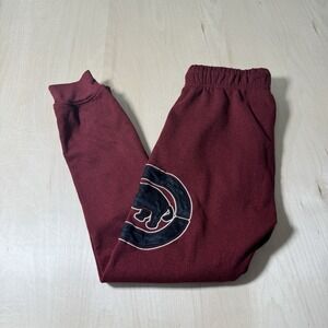 Ecko Unltd Joggers Mens Small  Maroon Athletic Fit Fleece Drawstring Embroidered